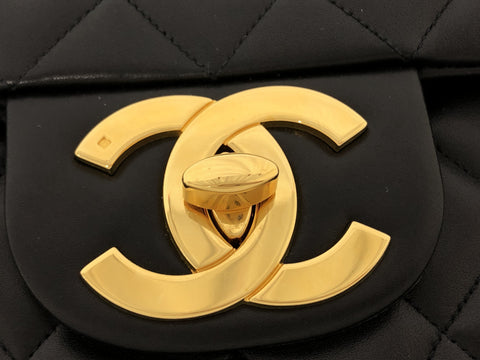 CHANEL Lambskin Lambskin Decamato W Chain Shoulder Bag