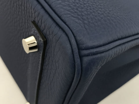 HERMES Birkin Birkin 30 Togo blue series SV metal fittings D engraving handbag