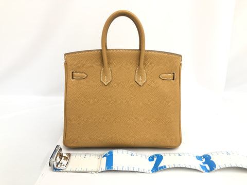 HERMES Birkin Hermes Birkin 25 Togo natural sable GP T handbag
