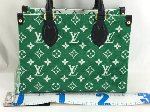 LOUIS VUITTON Monogram On The Go PM Green Handbag