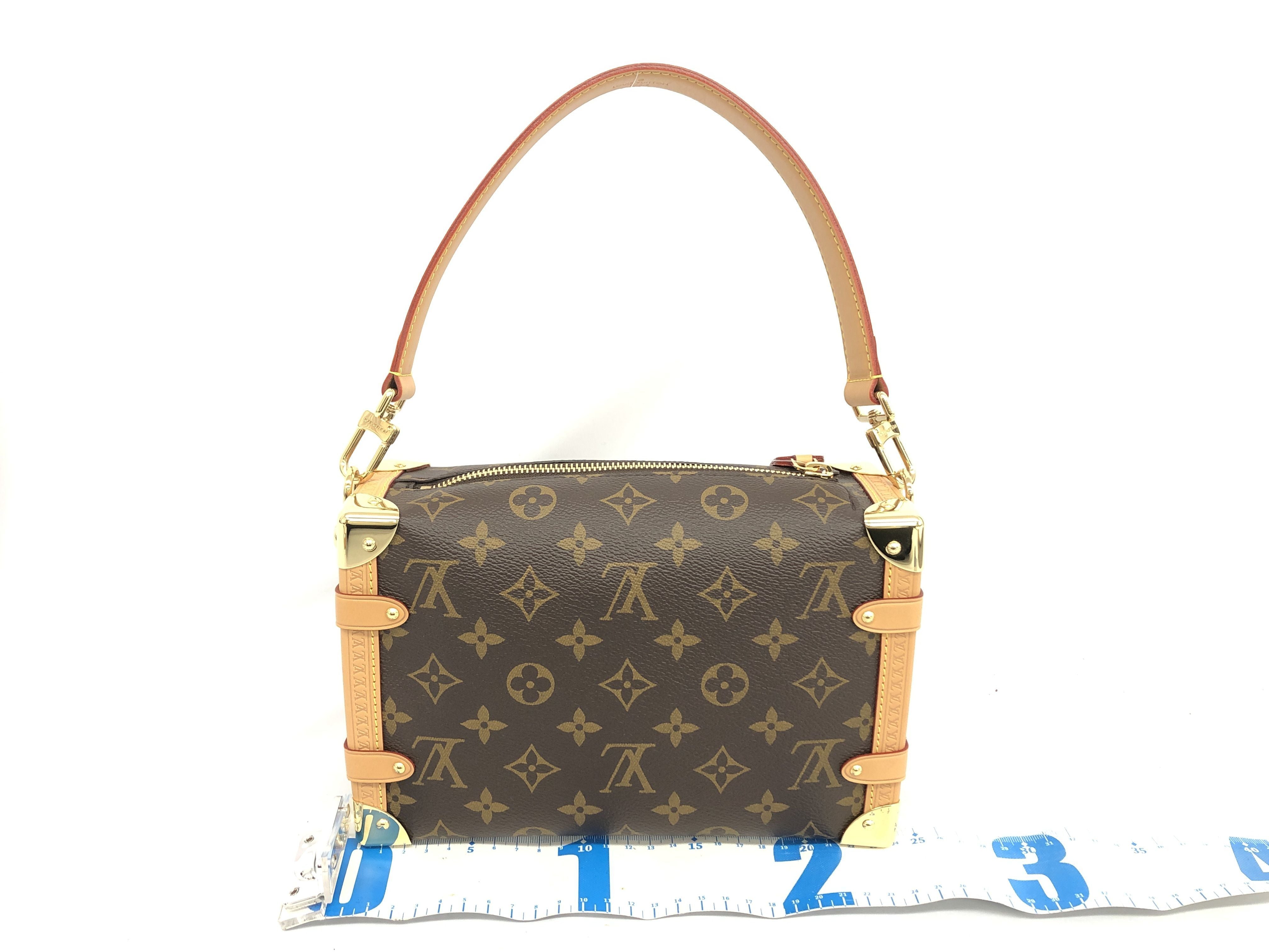 M46358 Louis Vuitton Monogram Canvas Side Trunk PM Handbag