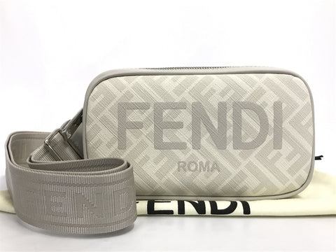 FENDI Zucca Pattern Camera Case Shoulder Bag Zucca Logo Beige Shoulder Bag