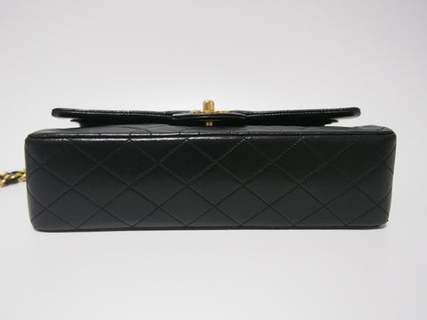 CHANEL lambskin W flap black [with seal card] No. 1 shoulder bag