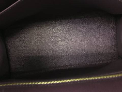 HERMES Kelly Kelly 28 purple gold metal fittings EVERCOLOR U engraving handbag