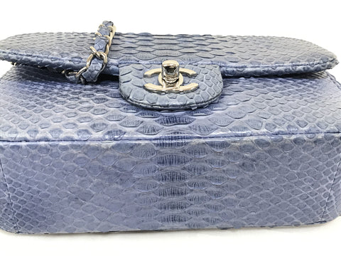 CHANEL matelasse python shoulder shoulder bag