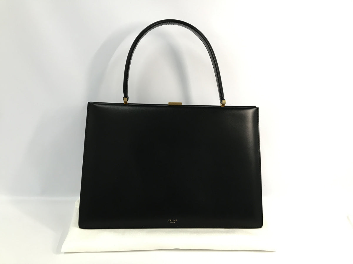 CELINE clasp leather hand handbag