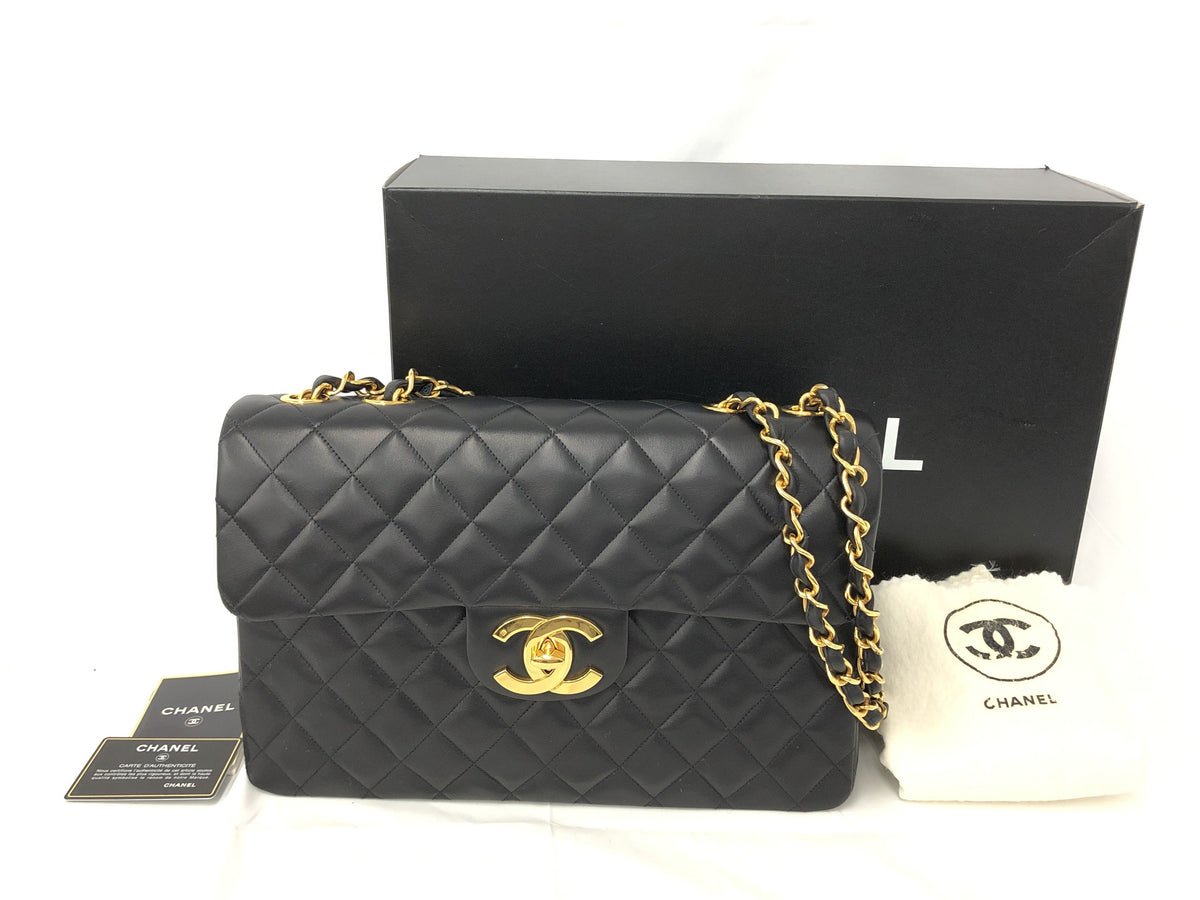 CHANEL Lambskin Lambskin Decamato W Chain Shoulder Bag