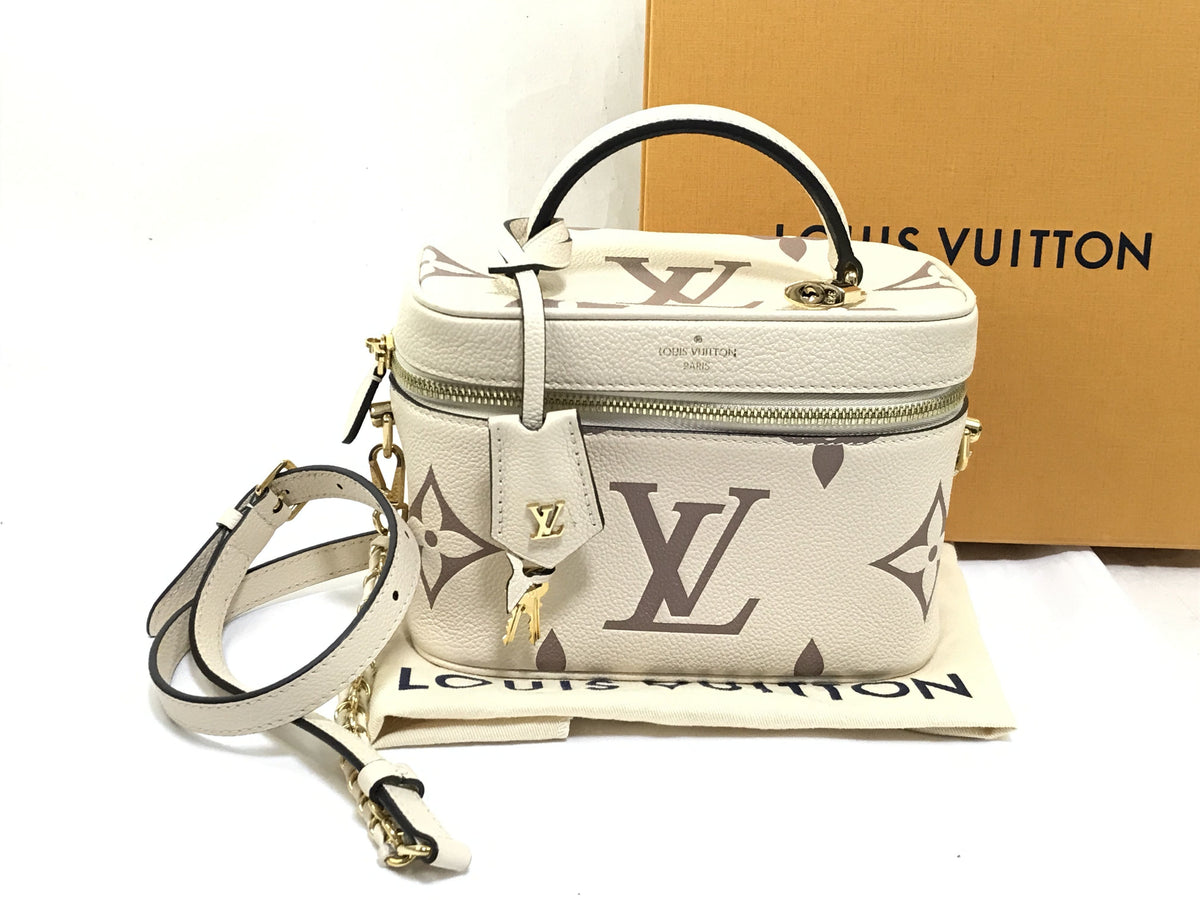 LOUIS VUITTON monogram amp plant amp plant bicolor vanity bag with box and storage bag vanity bag