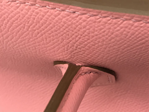 HERMES Unused protection seal attached Birkin 30 Epson Rose confetti Y engraving handbag