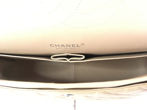 CHANEL Caviar Skin Matelasse Maxi Caviar Skin W Flap Beige Shoulder Bag