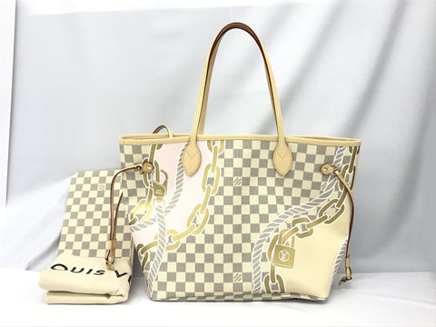 LOUIS VUITTON Damier Azur Damier Azur N40471 Neverfull MM Tote Bag