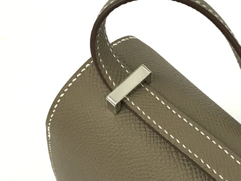 HERMES Constance Mini Etoupe Vaux Epsom Silver Metal Fittings U Engraved Shoulder Bag