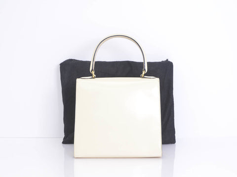 Ivory handbag with CELINE 2WAY handbag ST