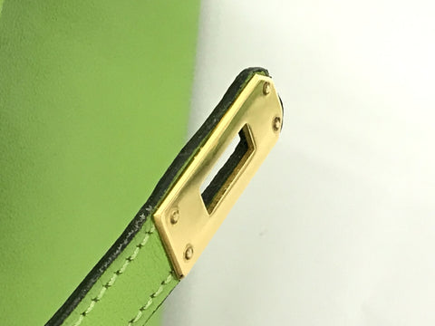 HERMES Kelly mini Kelly Gulliver apple green gold hardware handbag