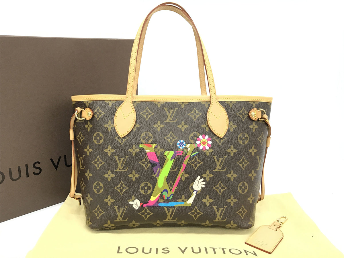 LOUIS VUITTON Monogram Monogram Takashi Murakami Neverfull 2007 Tote Bag