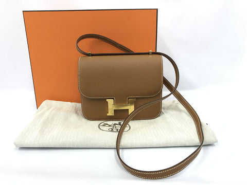 HERMES Constance Epson Gold GP U handbag