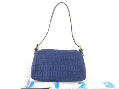 FENDI Zucchino handbag canvas blue shoulder bag