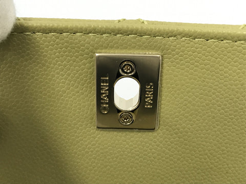 CHANEL Coco Handle XXS Caviar Green GP Shoulder Bag