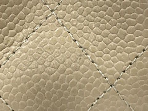 CHANEL Caviar Skin Caviar Skin Matelasse Beige SV Hardware Shoulder Bag