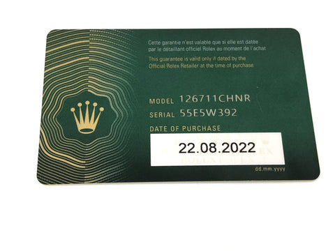 ROLEX 126711CHNR 55E5W392 men's watch