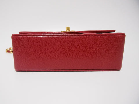 CHANEL Caviar Skin Diana Red [Seal Card Available] No. 2 Shoulder Bag