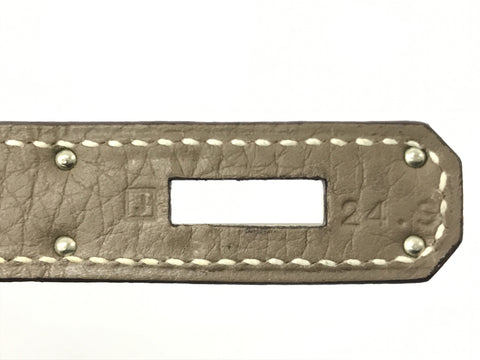 HERMES Kelly Kelly 28 Etoupe SV metal fittings J carved seal handbag