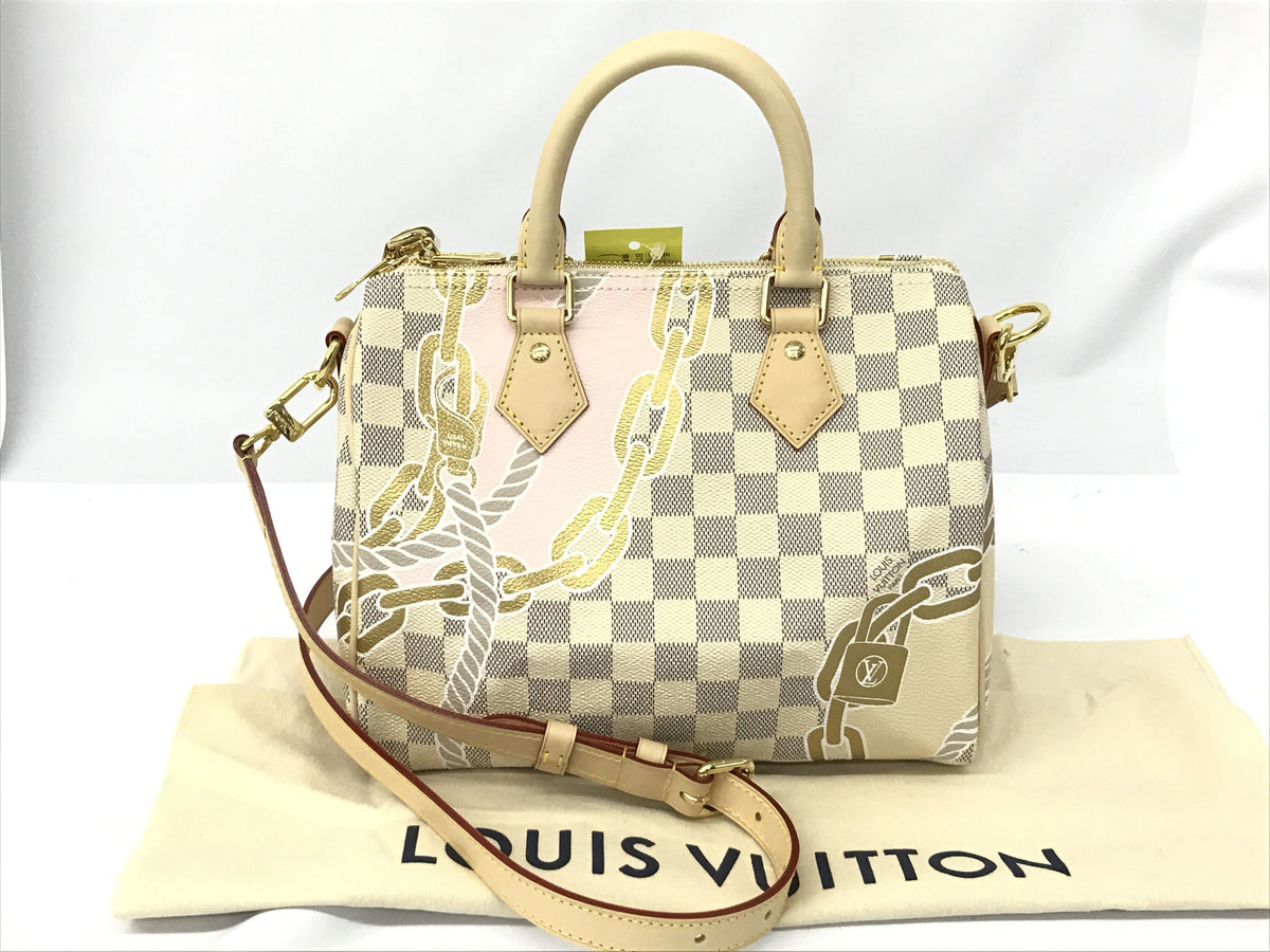 LOUIS VUITTON Damier Azur Damier Azur N40473 Speedy Bandouliere 25 Boston Bag