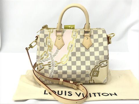 LOUIS VUITTON Damier Azur Damier Azur N40473 Speedy Bandouliere 25 Boston Bag