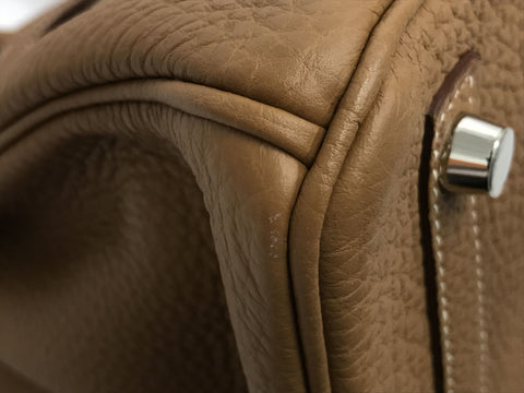 HERMES Birkin Birkin 30 Togo Gold x SV Metal Fittings Q□ Handbag