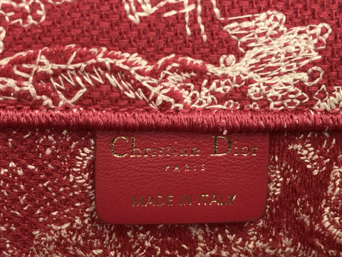 Dior Book Tote M1296ZRGO-M929 Raspberry Tote Bag