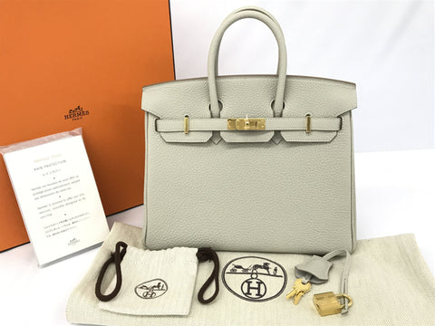 )HERMES Birkin Birkin 25 Togo Griper GP metal fittings U engraving handbag