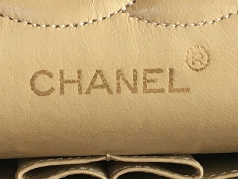 CHANEL matelasse matelasse W flap 25 beige No. 3 seal shoulder bag