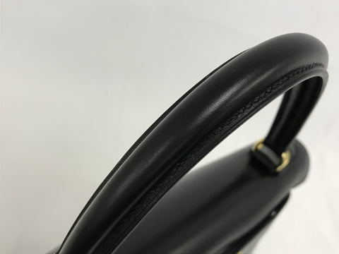 HERMES Kelly Kelly 28 box calf outer stitching G bracket black □F (2002) handbag