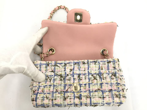 CHANEL Minimato Tweed Pink GP Shoulder Bag