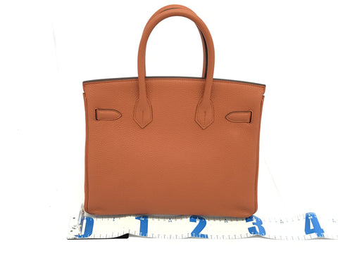 HERMES Birkin Birkin 30 Togo X stamp handbag