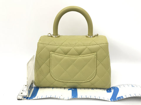 CHANEL Coco Handle XXS Caviar Green GP Shoulder Bag