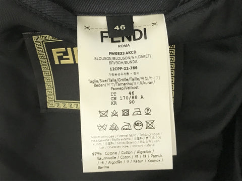 FENDI × Versace Collaboration FF Baroque Bomber Jacket Blouson 46 Men's Jacket