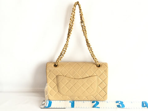 CHANEL matelasse matelasse W flap 25 beige No. 3 seal shoulder bag