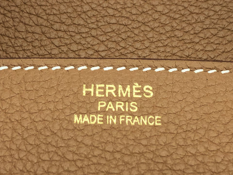 HERMES Birkin Birkin 35 Togo gold gold metal fittings GD metal fittings U carved seal handbag