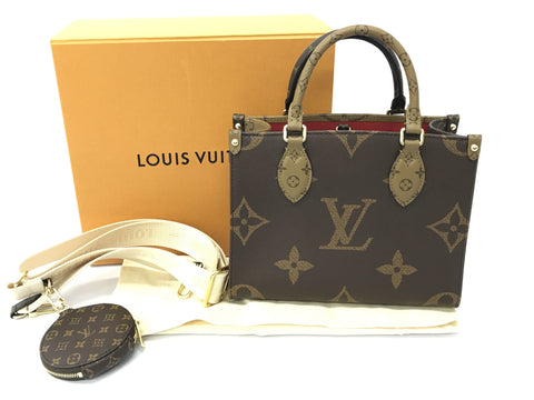 LOUIS VUITTON ON THE GO PM BROWN MONOGRAM TOTE BAG