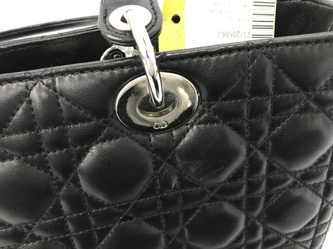 Dior Lady Dior Lady Dior leather black handbag