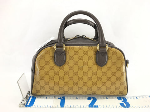 GUCCI GG Supreme GUCCI adidas GG Supreme Double Name Logo Leather 702397 Boston Bag Boston Bag