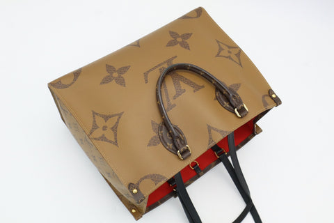 LOUIS VUITTON M45321 Reverse On The Go-MM Monogram Giant RFID Tote Bag