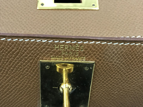 HERMES Kelly Kelly 28 Kushvel Gold GP □A handbag