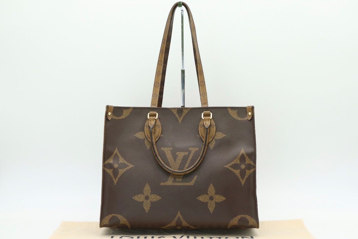 LOUIS VUITTON M45321 Reverse On The Go-MM Monogram Giant RFID Tote Bag