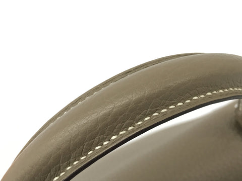 HERMES Kelly Kelly 28 Etoupe SV metal fittings J carved seal handbag