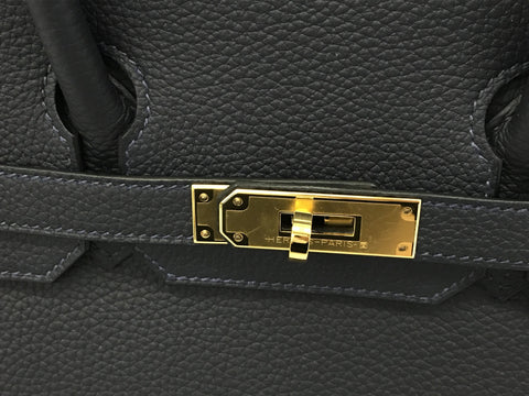 HERMES Birkin Birkin 30 Taurillon Bleu Nui GP metal fittings Z engraving handbag