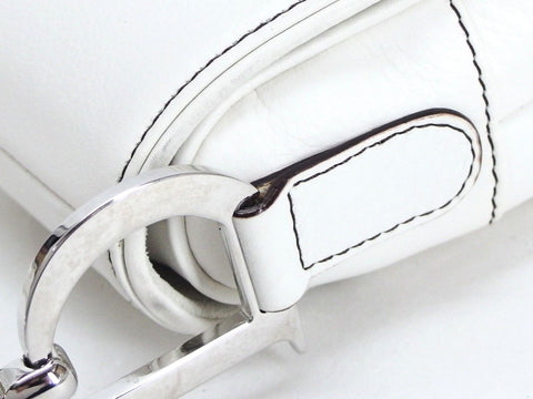 Dior Saddlebag Leather White Shoulder Bag