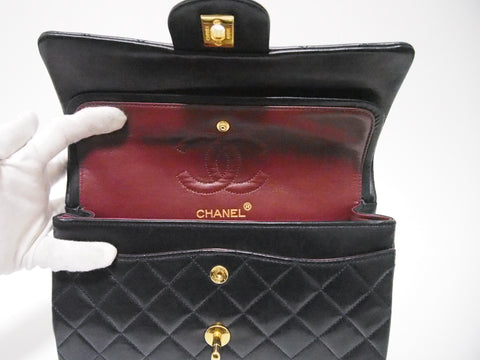 CHANEL lambskin W flap 23 [with seal card] No. 1 shoulder bag