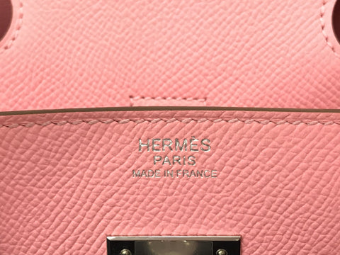 HERMES Unused protection seal attached Birkin 30 Epson Rose confetti Y engraving handbag